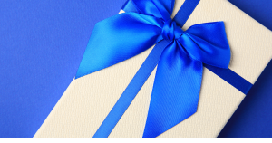 Royal blue ribbon