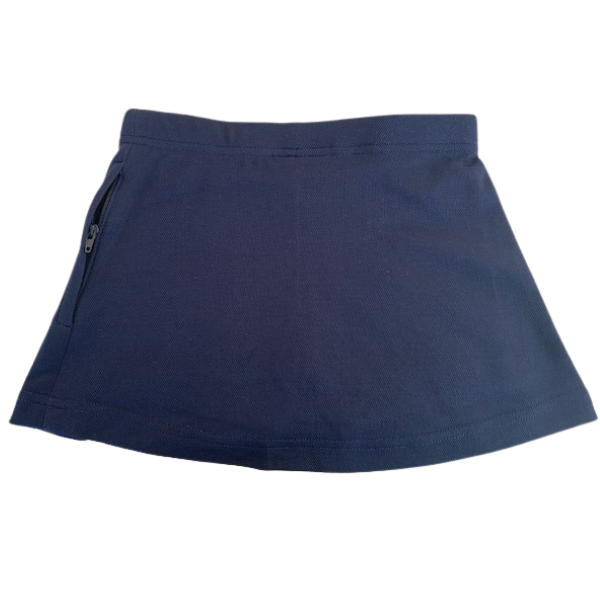 Ink navy 1000 skort-back zip pocket